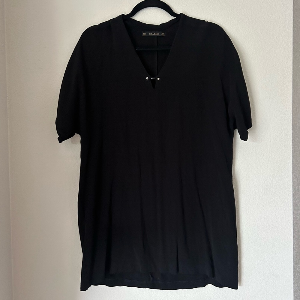Zara Black Shirt Dress Size Small